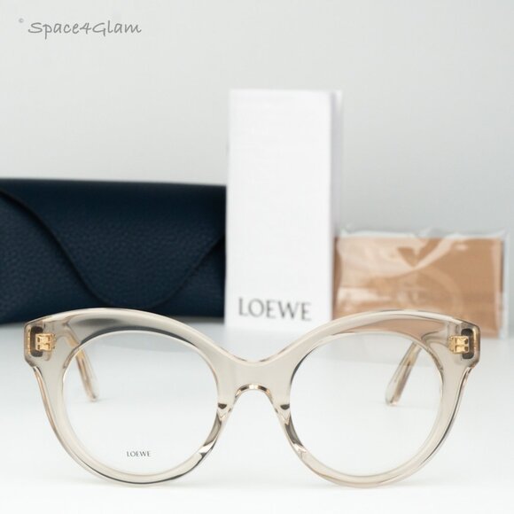 Loewe Men Eyeglasses Brown Demo Round LW50074I CURVY 057 NEW AUTHENTIC - Picture 1 of 8